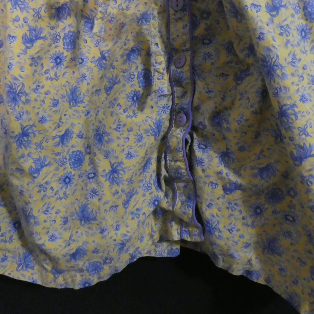 CORNELLOKI | size 3/4 | Vintage Floral Button-Up Dress | Pockets | Short Sleeves - Picture 8 of 16